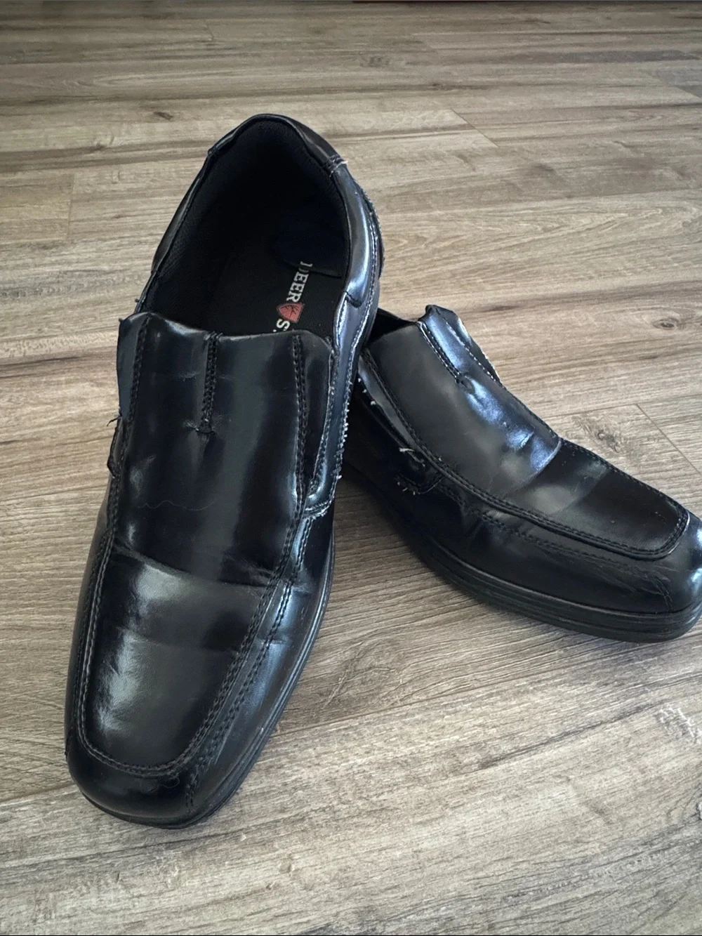 Deer Stags Boys Black Slip-On Dress Loafers Size 6M